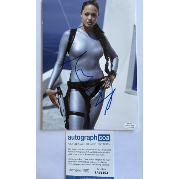 Angelina Jolie signed 12x8 photo ACOA COA