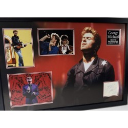 George Michael framed signed presentation 