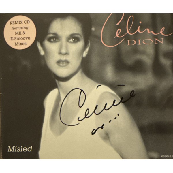 Celine Dion signed CD cover