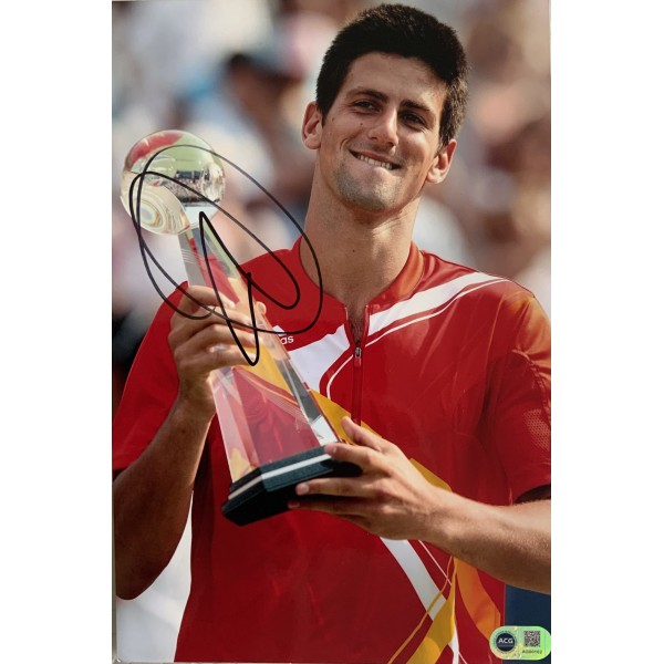 Novak Djokovic signed 12x8 photo image 1 ACG CERT Novak Djokovic signed 12x8 photo image 1 ACG CERT