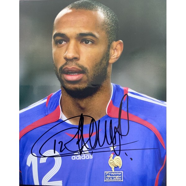 Thierry Henry signed 10x8 colour France photograph Image E Thierry Henry signed 10x8 colour France photograph Image E