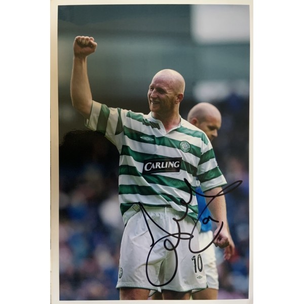 John Hartson signed Celtic 12x8 photo John Hartson signed Celtic 12x8 photo