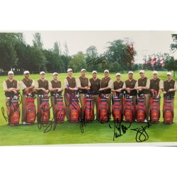 Team USA signed 2006 Ryder Cup line up 12x8 photo signed by 10
