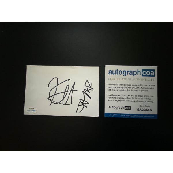 Metallica ( line up 2003-current) fully signed white cards ACOA 