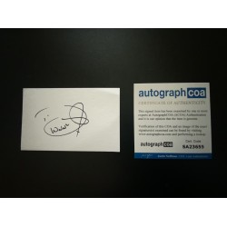 Dionne Warwick signed signature on white card ACOA 