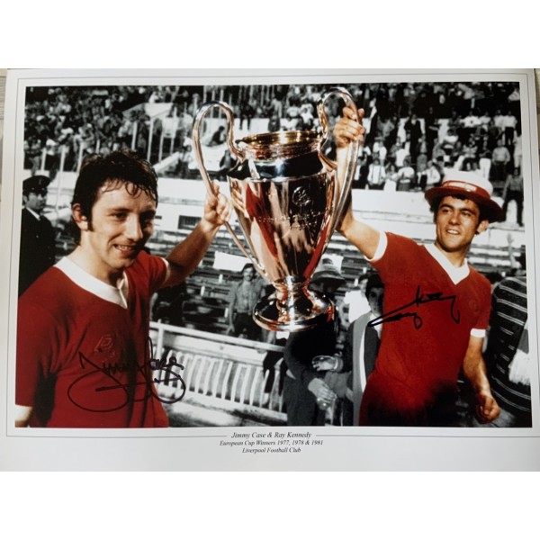 Ray Kennedy & Jimmy Case rare signed 16x12 Liverpool montage photo Ray Kennedy & Jimmy Case rare signed 16x12 Liverpool montage photo