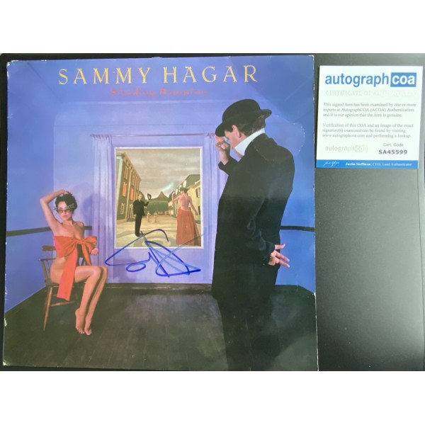 Sammy Hagar signed album cover ACOA verified Sammy Hagar signed album cover ACOA verified
