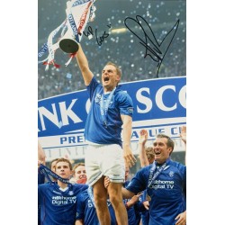 Ronald de Boer signed Rangers 12x8 photo