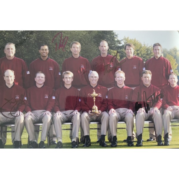Team USA signed 2002 Ryder Cup 12x8 photo signed by 4 Team USA signed 2002 Ryder Cup 12x8 photo signed by 4