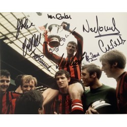 Manchester City 1969 FA Cup Winners signed by 10 players 10x8 photo