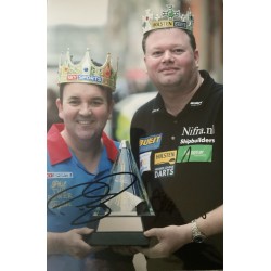 Phil Taylor & Raymond Van Barneveld  signed 12x8 portrait photo