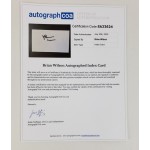 Brian Wilson signed white card full signature ACOA LOA Brian Wilson signed white card full signature ACOA LOA