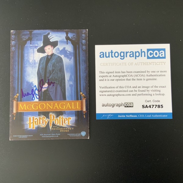 Maggie Smith rare signed Harry Potter postcard Maggie Smith rare signed Harry Potter postcard