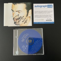 George Michael signed CD cover (first name only) , authenticated by ACOA