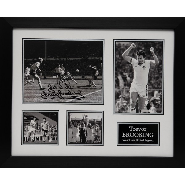 Trevor Brooking signed West Ham 1980 framed presentation Trevor Brooking signed West Ham 1980 framed presentation