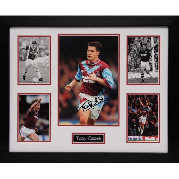 Tony Cottee signed West Ham framed presentation Tony Cottee signed West Ham framed presentation