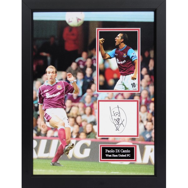 Paolo Di Canio signed West Ham framed photo mount presentation (version 4)