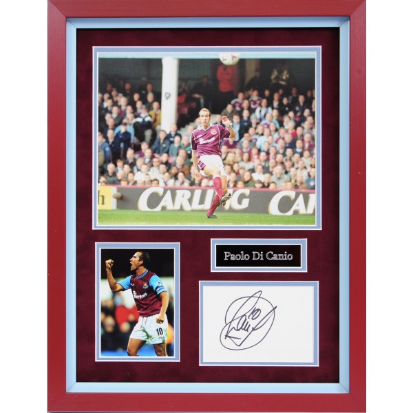 Paolo Di Canio signed West Ham framed presentation (version 3)