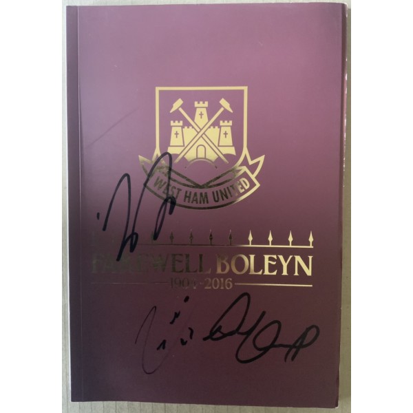 Multi signed 3 goal scorers signatures Farewell Boleyn signed programme black pen
