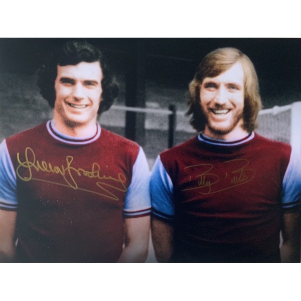 Billy Bonds & Sir Trevor Brooking 16x12 West Ham photograph Billy Bonds & Sir Trevor Brooking 16x12 West Ham photograph