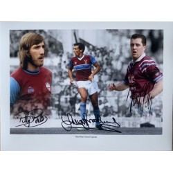 Billy Bonds , Sir Trevor Brooking and Julian Dicks 16x12 West Ham montage (version 3)