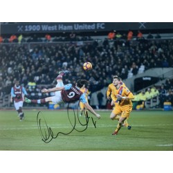 Andy Carroll signed 16x12 West Ham goal photo