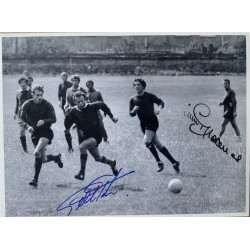 Geoff Hurst &  Jimmy Greaves double signed 16x12 West Ham photo image 2 