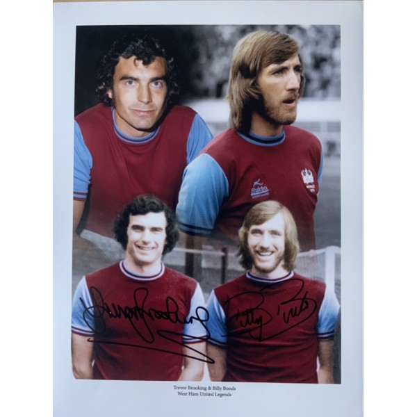 Billy Bonds & Sir Trevor Brooking 16x12 West Ham montage (version 2) Billy Bonds & Sir Trevor Brooking 16x12 West Ham montage (version 2)