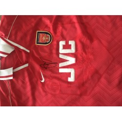 Dennis Bergkamp signed Arsenal home shirt 