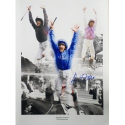Frankie Dettori signed 16x12 colour montage