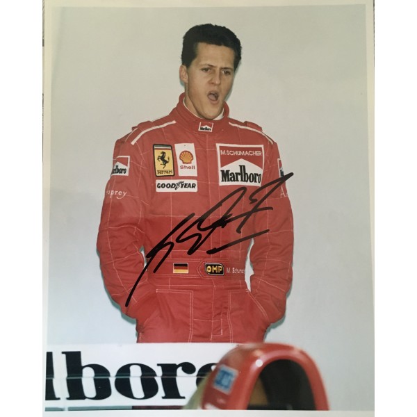 Michael Schumacher signed 10x8 colour photograph Michael Schumacher signed 10x8 colour photograph