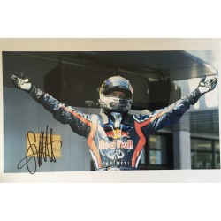 Sebastian Vettel signed 12x8 colour photograph