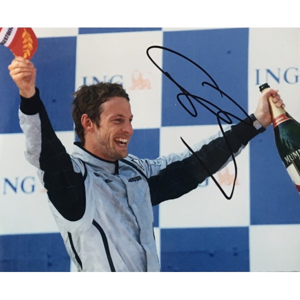 Jenson Button Image B signed 10x8 colour photo Jenson Button Image B signed 10x8 colour photo
