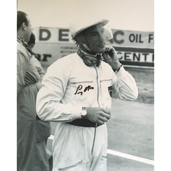 Stirling Moss signed 10x8 portrait black and white photo Image 3 Stirling Moss signed 10x8 portrait black and white photo Image 3