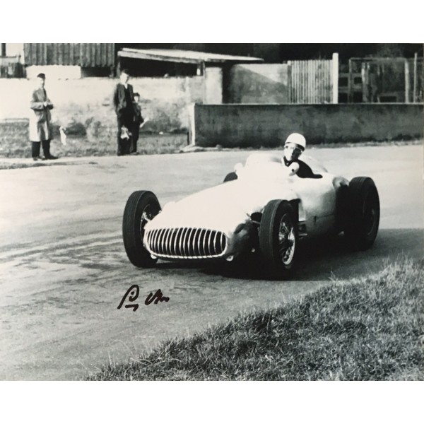 Stirling Moss signed 10x8 landscape black and white photo Image 2 Stirling Moss signed 10x8 landscape black and white photo Image 2