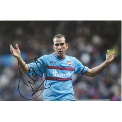 Paolo Di Canio signed 12x8 photo DH11 (wearing light blue away kit) rushed signature