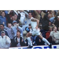 Paolo Di Canio signed 12x8 West Ham photo DH12 celebrating in vest