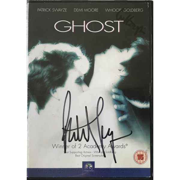 Patrick Swayze & Whoopi Goldberg signed Ghost dvd cover Patrick Swayze & Whoopi Goldberg signed Ghost dvd cover
