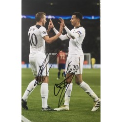 Harry Kane and Dele Alli signed 12x8 Tottenham photo