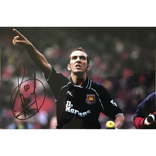 Paolo Di Canio signed 12x8 photo away kit DH3 Paolo Di Canio signed 12x8 photo away kit DH3