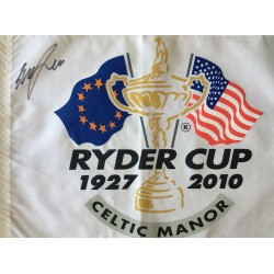 Graeme McDowell  signed Ryder Cup 2010 Celtic Manor signed flag 