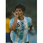 Sergio Aguero signed 16x12 large Argentina photo 