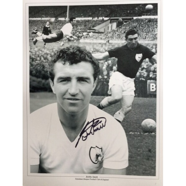 Bobby Smith signed 16x12 montage Spurs photo Bobby Smith signed 16x12 montage Spurs photo