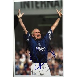 Paul Gascoigne signed Rangers 12x8 photo
