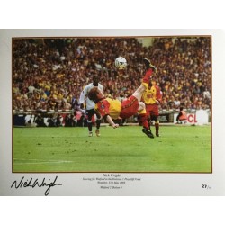 Nick Wright signed Watford 16x12 photo 1999 overhead kick 
