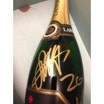 Sebastian Vettel signed champagne bottle - gold pen Sebastian Vettel signed champagne bottle - gold pen