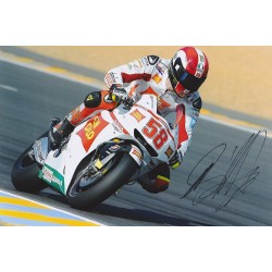 Marco Simoncelli signed Moto GP photo